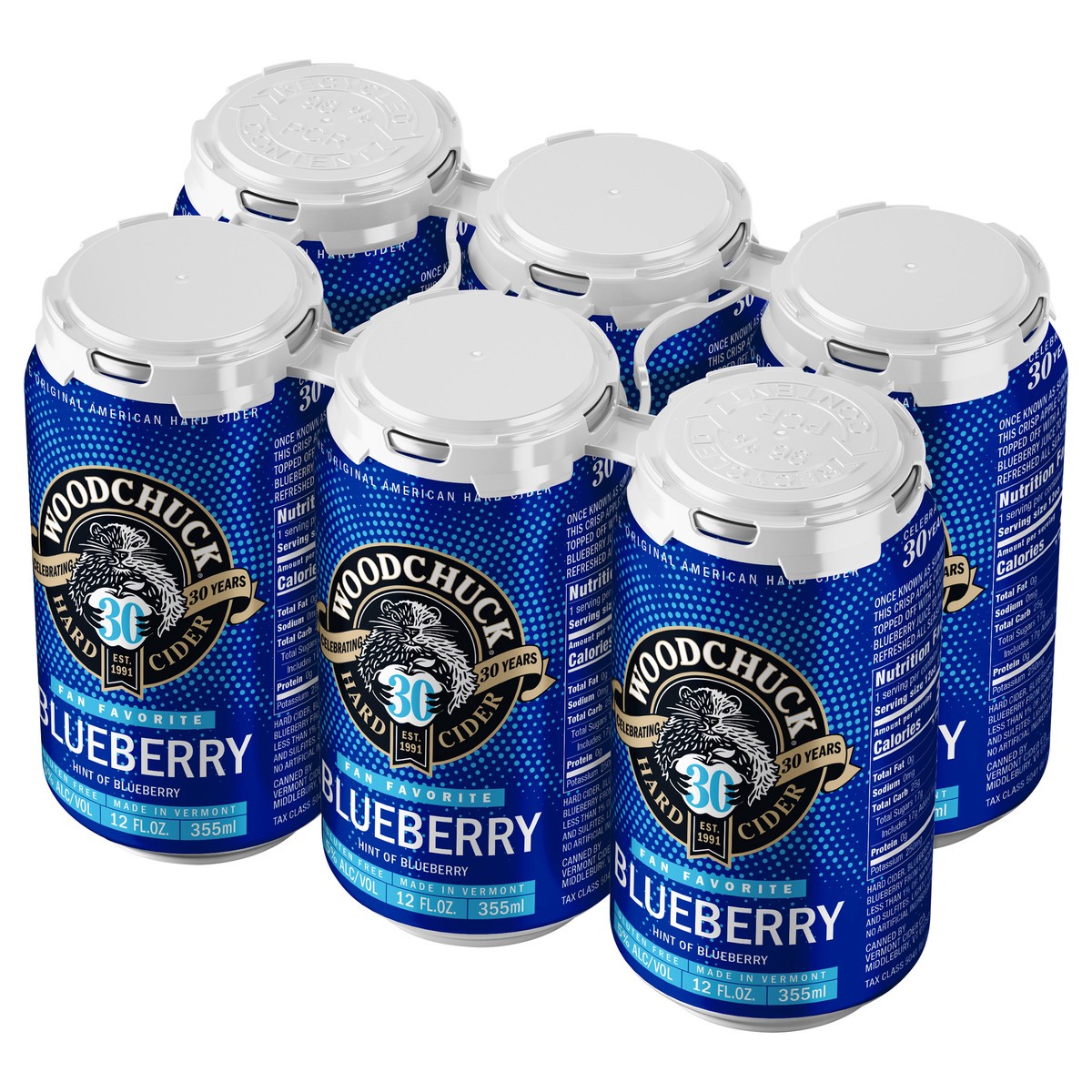 slide 3 of 9, Woodchuck Hard Cider Blueberry Beer 6 - 12 fl oz Cans, 6 ct