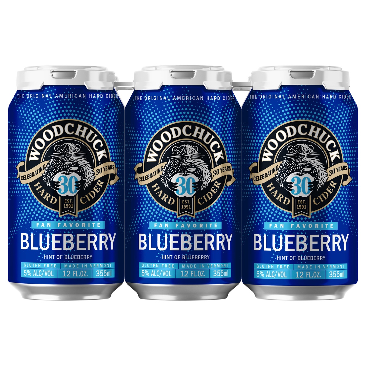 Woodchuck Hard Cider Blueberry Beer 6 - 12 fl oz Cans 6 ct | Shipt