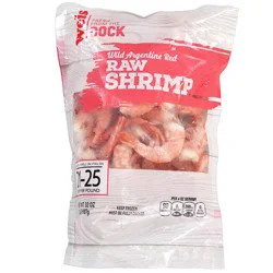 Weis Fresh from the Dock Jumbo Easy Peel Shrimp 21/25 Count, Wild Caught, Raw, Argentina