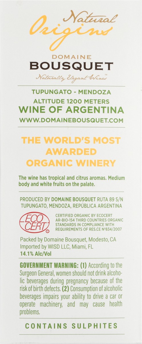 slide 8 of 12, Natural Origins Mendoza/Argentina Unoaked Chardonnay 4 ea, 4 ct