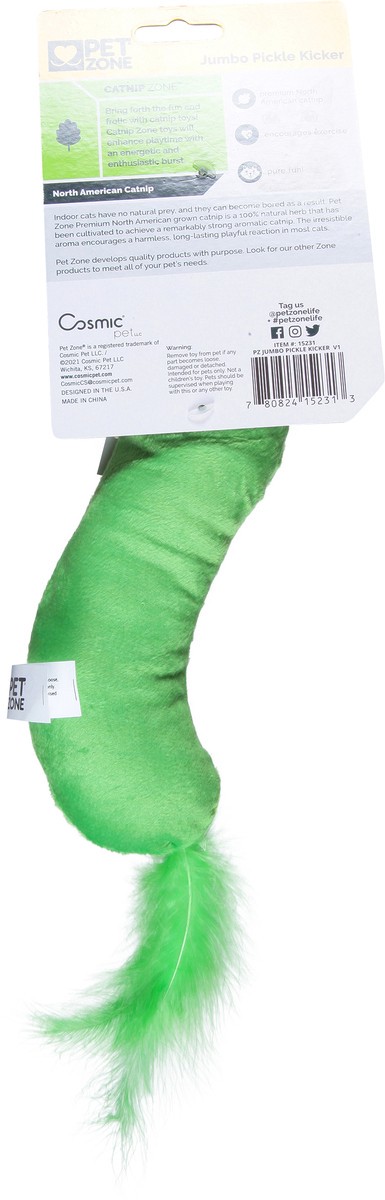 slide 10 of 11, Pet Zone Jumbo Pickle Kicker Cat Toy 1 ea, 1 ct