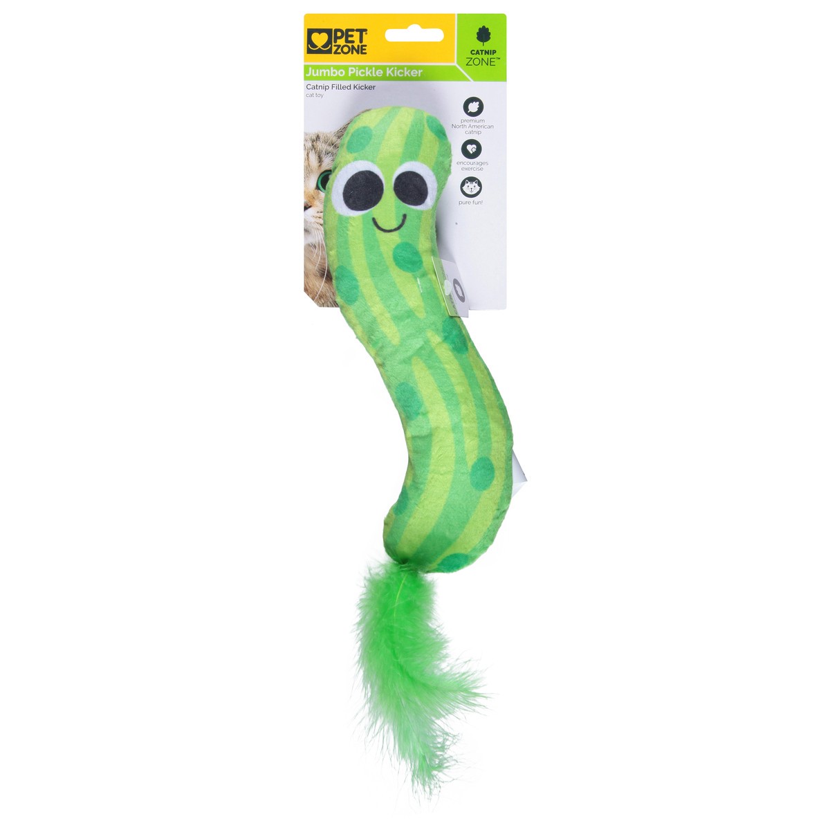 slide 11 of 11, Pet Zone Jumbo Pickle Kicker Cat Toy 1 ea, 1 ct