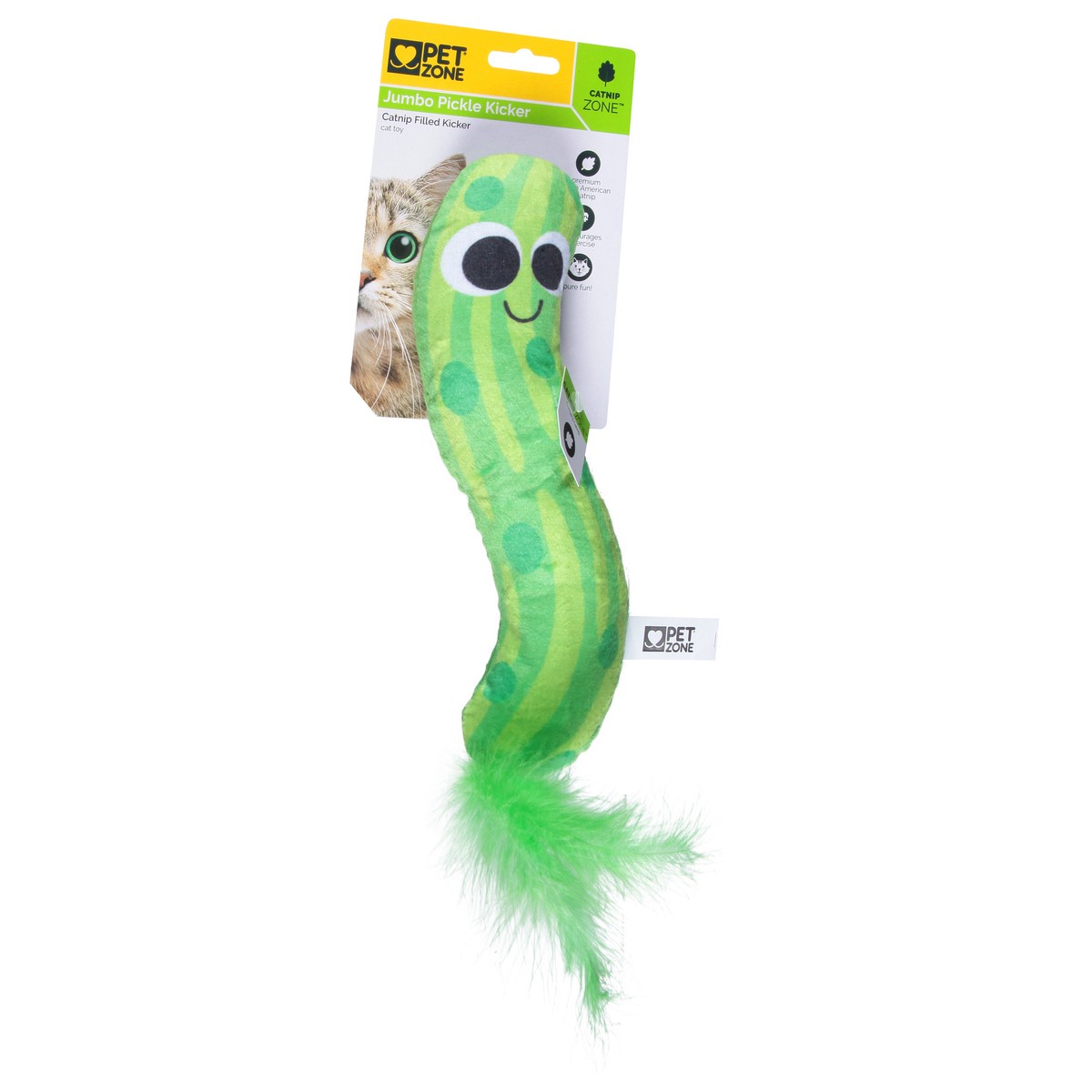 slide 9 of 11, Pet Zone Jumbo Pickle Kicker Cat Toy 1 ea, 1 ct