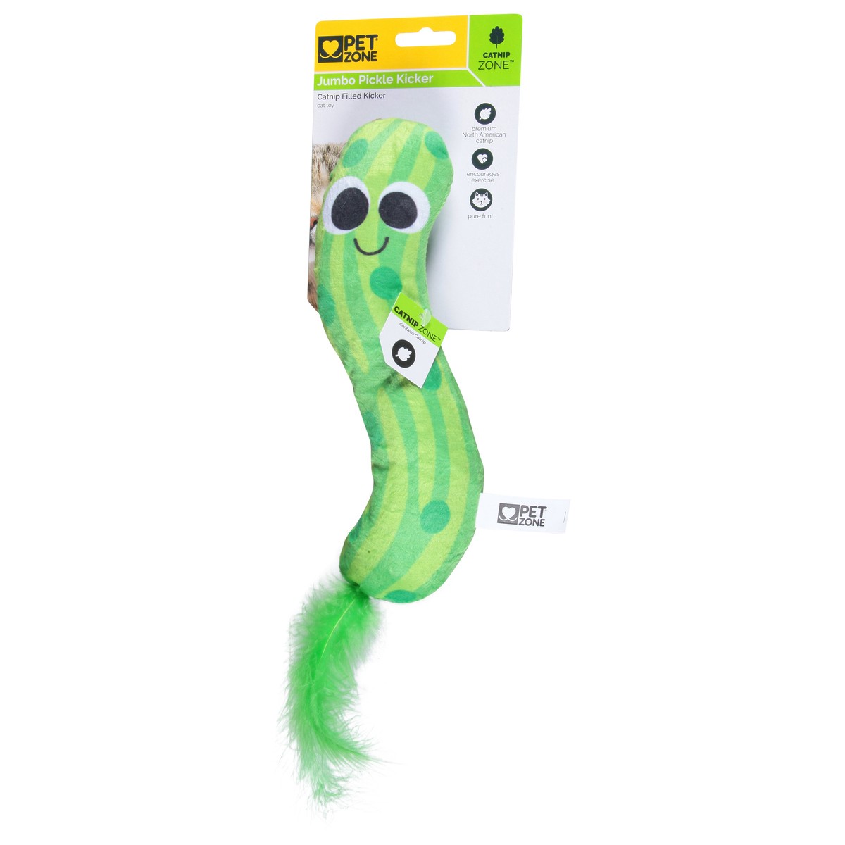 slide 2 of 11, Pet Zone Jumbo Pickle Kicker Cat Toy 1 ea, 1 ct