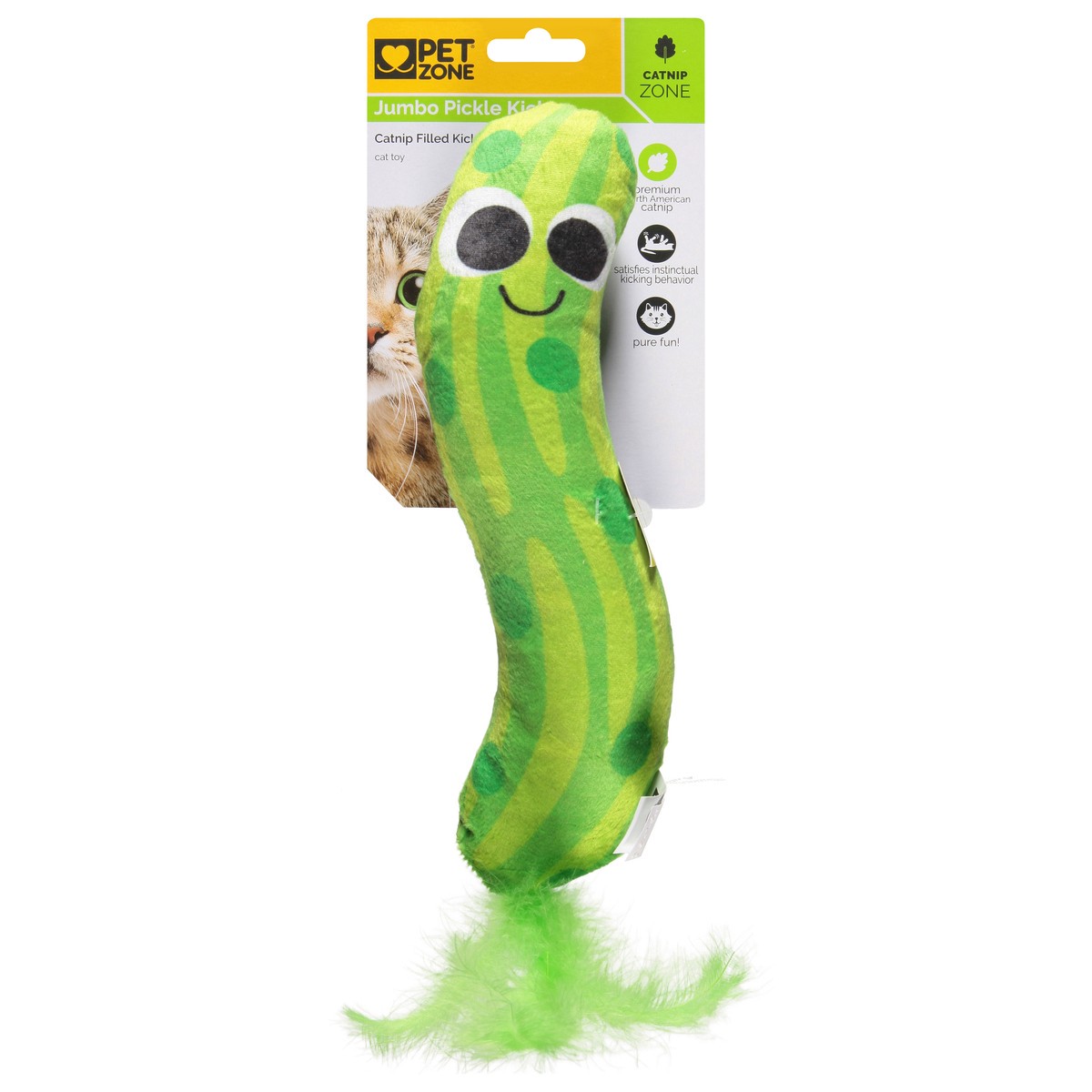 slide 1 of 11, Pet Zone Jumbo Pickle Kicker Cat Toy 1 ea, 1 ct