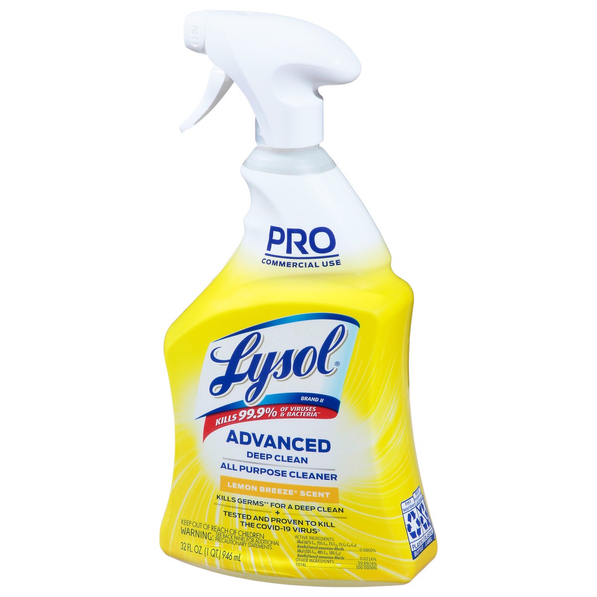 slide 4 of 9, Lysol Advanced Deep Clean All Purpose Cleaner, 32 oz