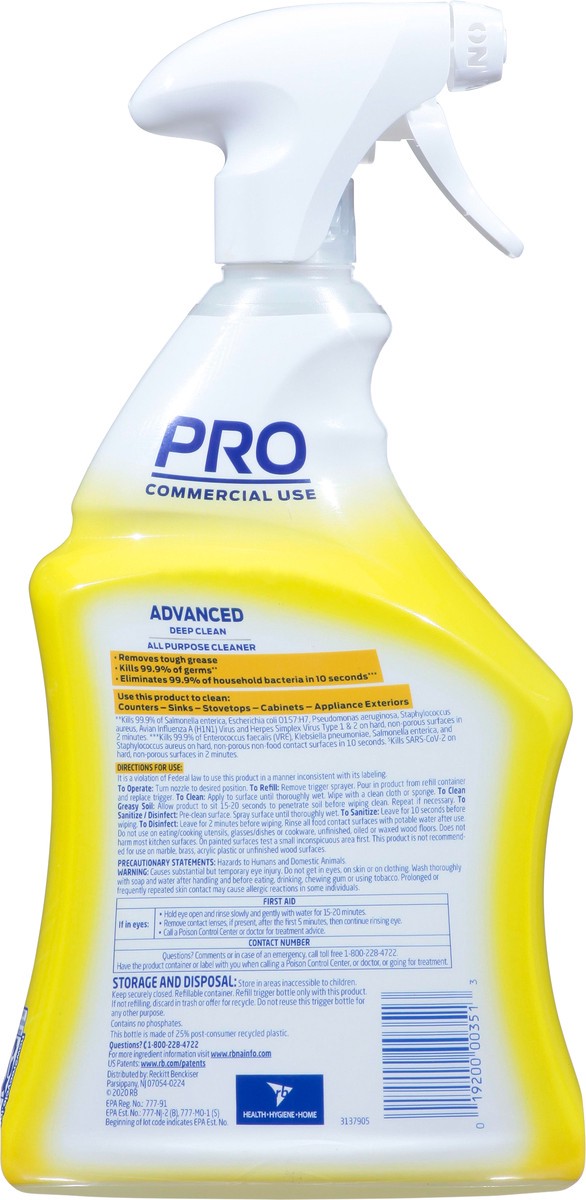 slide 3 of 9, Lysol Advanced Deep Clean All Purpose Cleaner, 32 oz