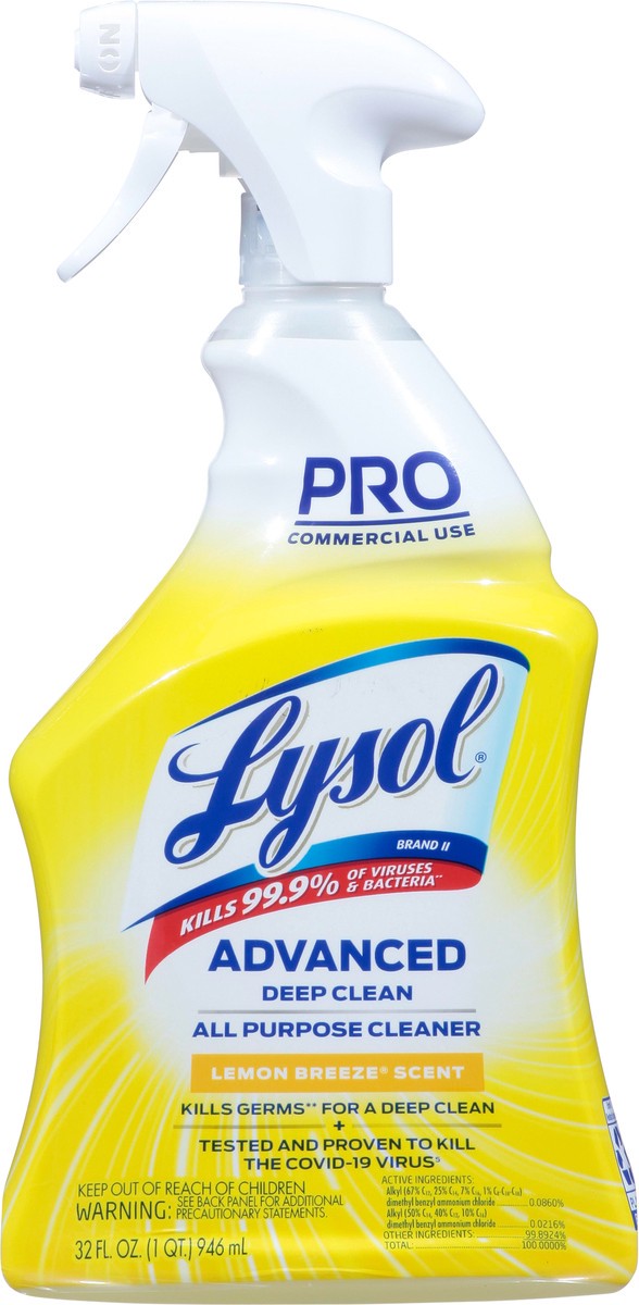 slide 8 of 9, Lysol Advanced Deep Clean All Purpose Cleaner, 32 oz