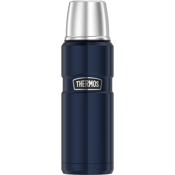 slide 1 of 1, Thermos King Bottle Stainless Steel - Midnight Blue, 16 oz