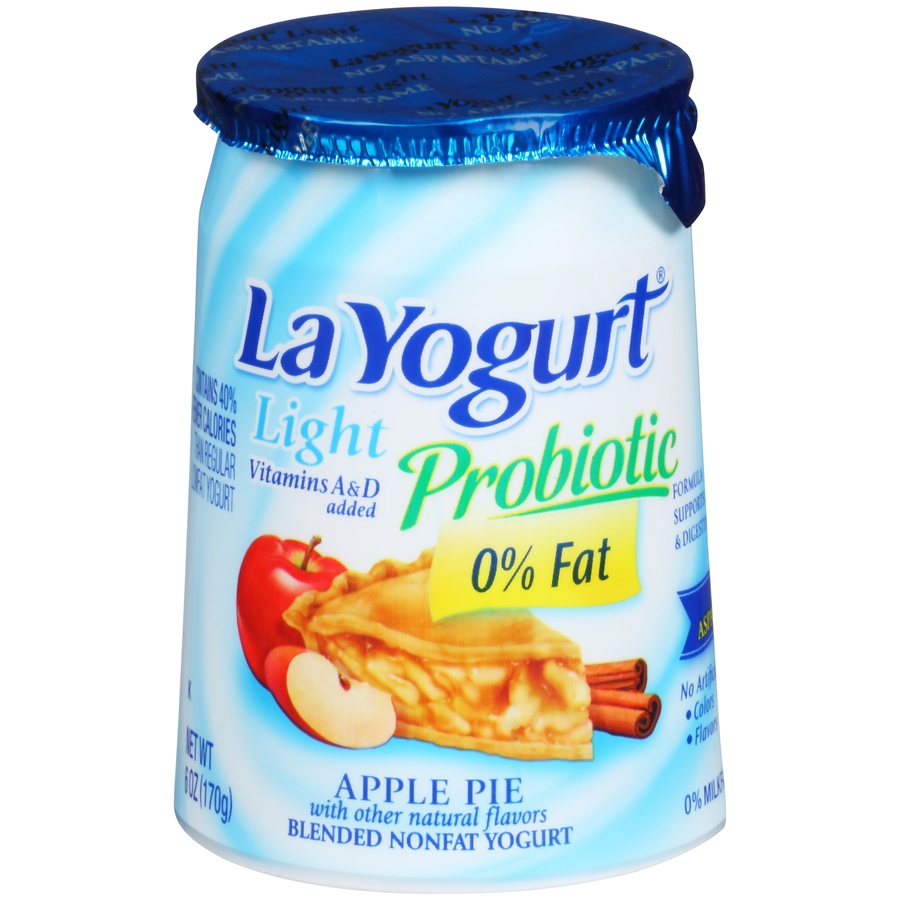 slide 1 of 6, La Yogurt Light Apple Pie, 6 oz