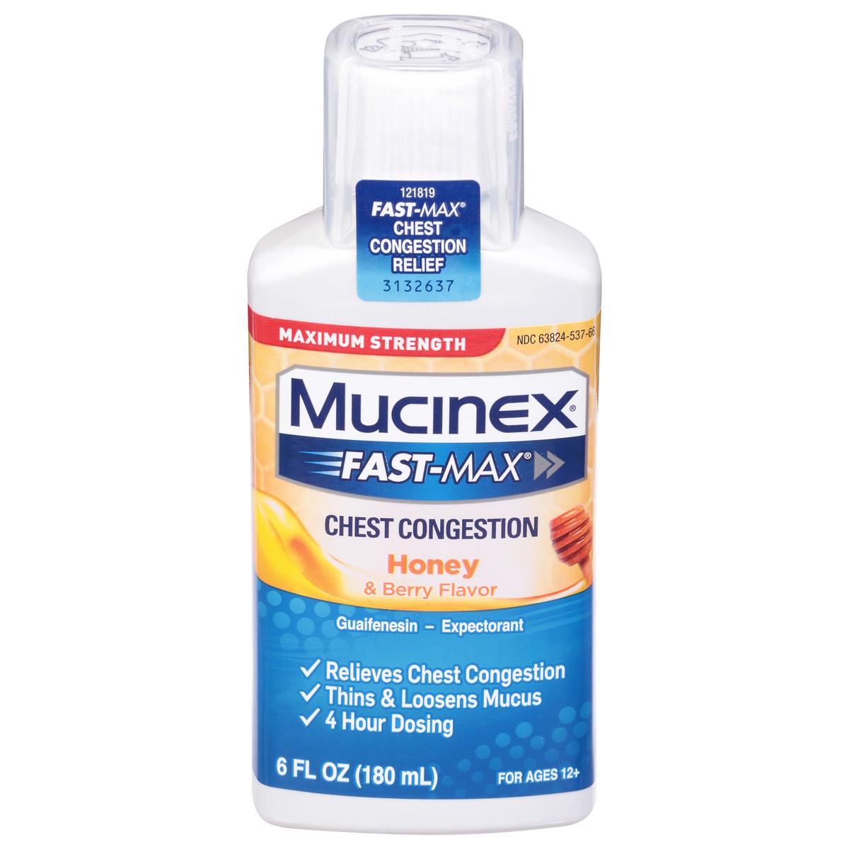 slide 1 of 9, Mucinex Fast-Max Maximum Strength Honey & Berry Flavor Chest Congestion 6 fl oz, 6 fl oz