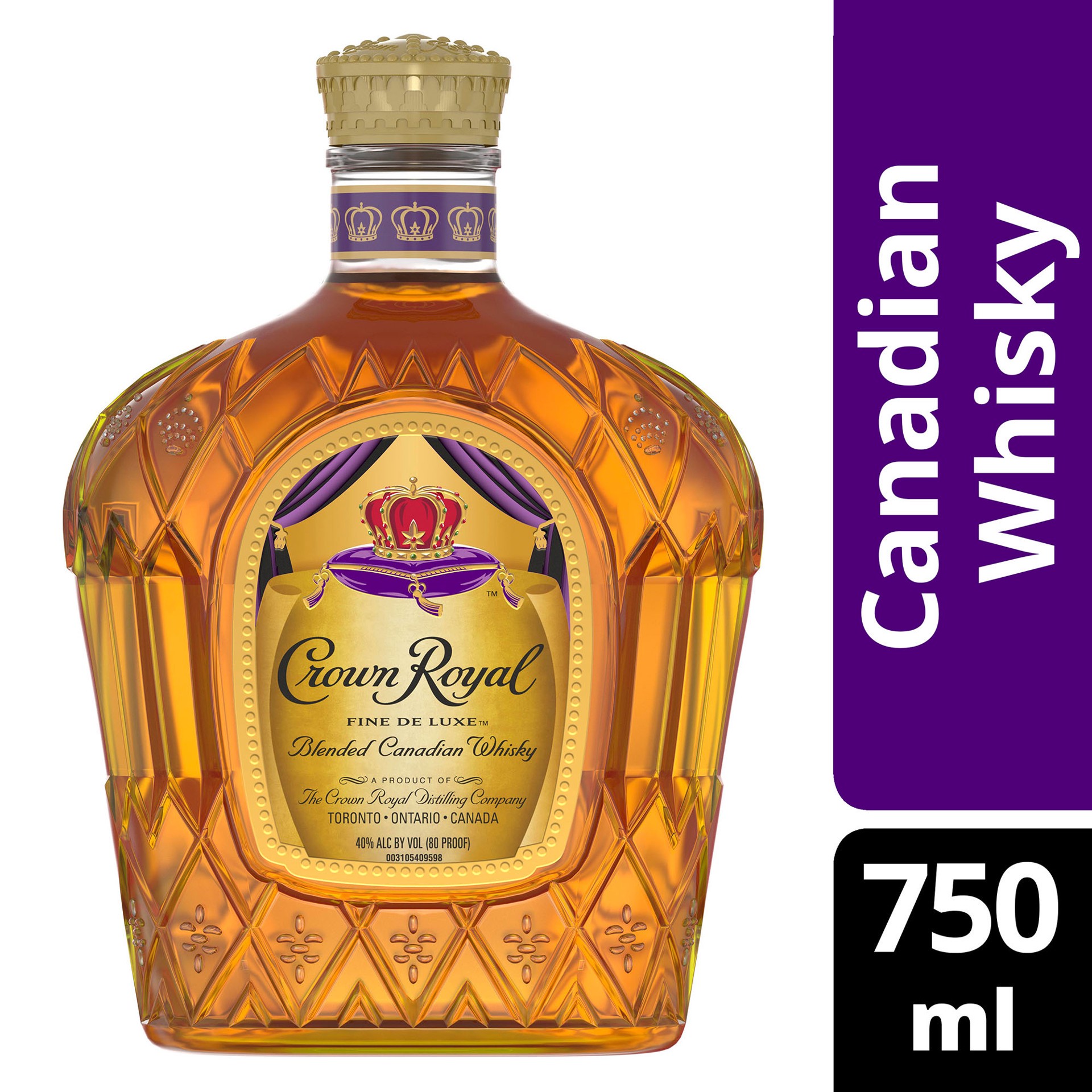 slide 4 of 7, Crown Royal Fine De Luxe Blended Canadian Whisky, 750 mL, 750 ml