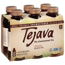 Tejava Unsweetened Original Black Iced Tea Bottles Multipack