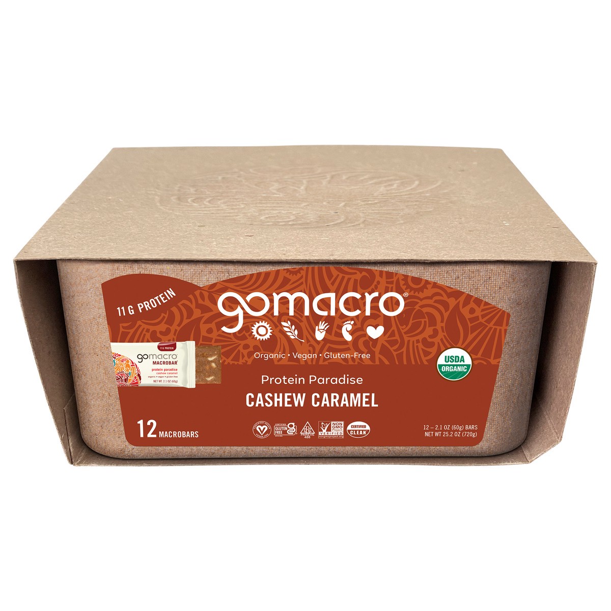 slide 1 of 9, GoMacro Cashew Caramel MacroBars 12 - 2.1 oz Bars, 12 ct