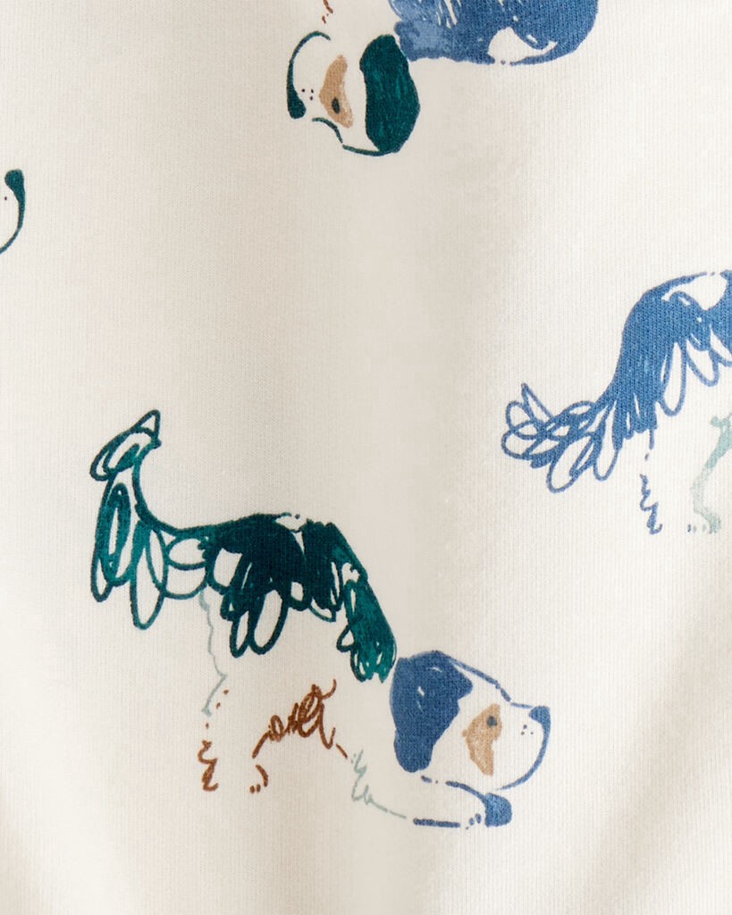 slide 2 of 2, Carter's Carters Toddler Boy 2-Piece Dog French Terry Zip-Up Jacket & Jogger Pant Set Cream 5T, 2 pc