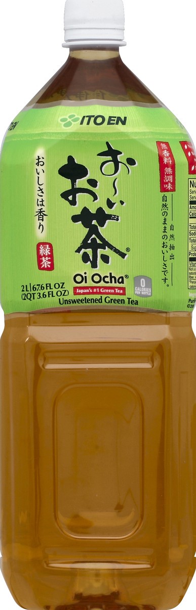 slide 1 of 4, Ito En Oi Ocha Green Tea Unsweetened- 2 liter, 67.6 fl oz