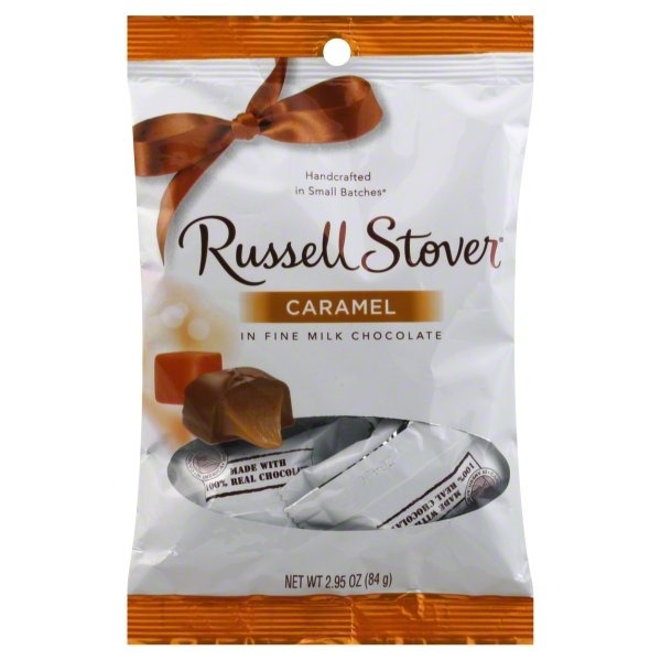 slide 1 of 1, Russell Stover Caramel In Fine Milk Chocolate, 2.95 oz