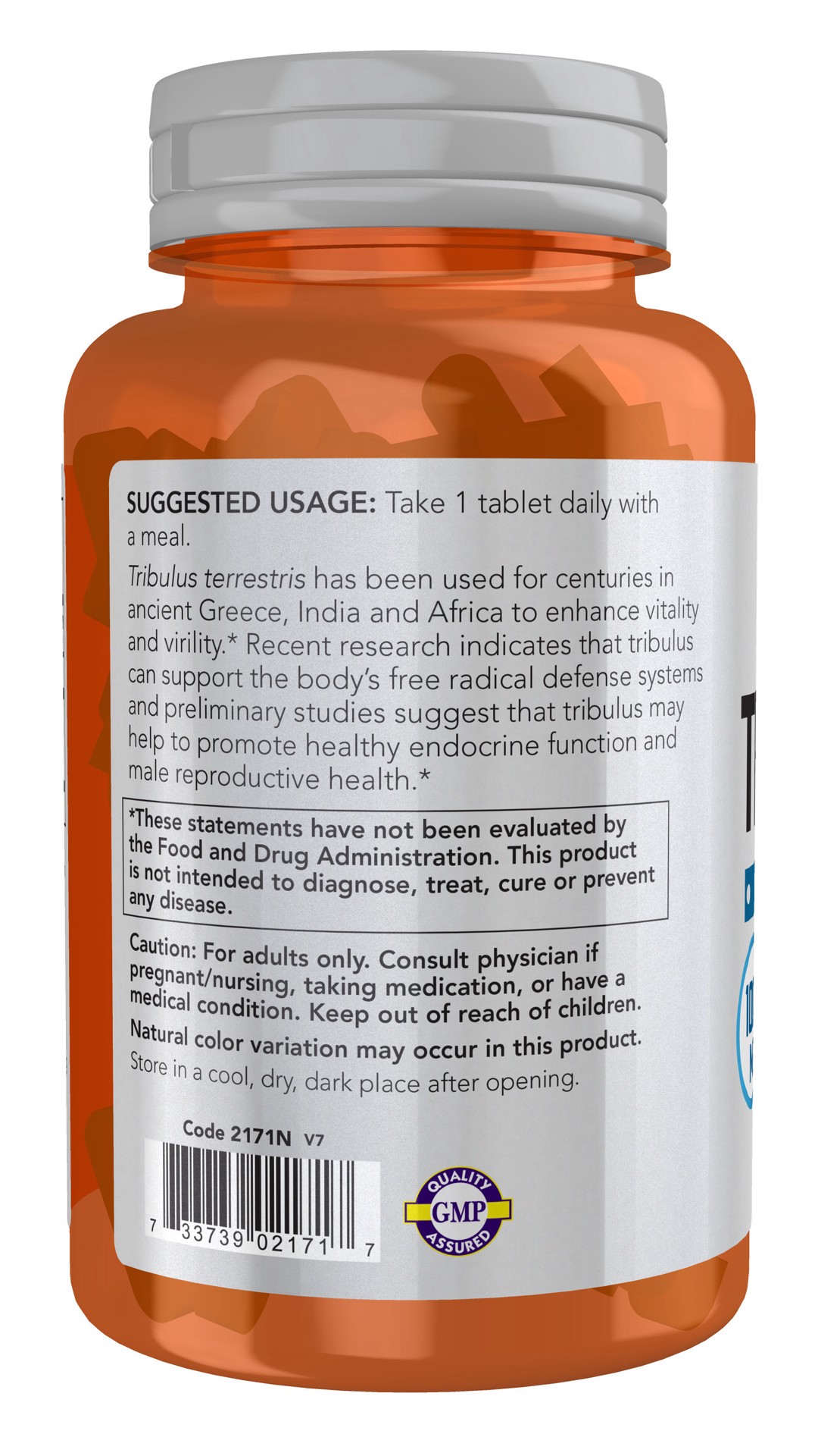 slide 3 of 5, NOW Tribulus 1,000mg - 90 Tablets, 1 ct