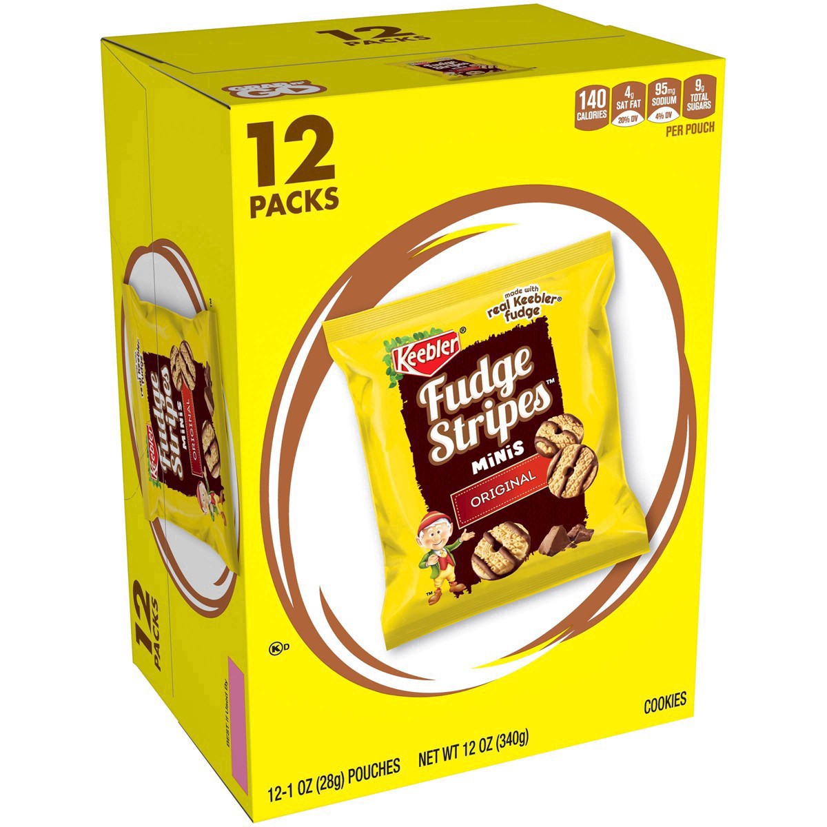 slide 13 of 19, Keebler Fudge Stripes Minis Original Cookies - 12ct, 12 ct