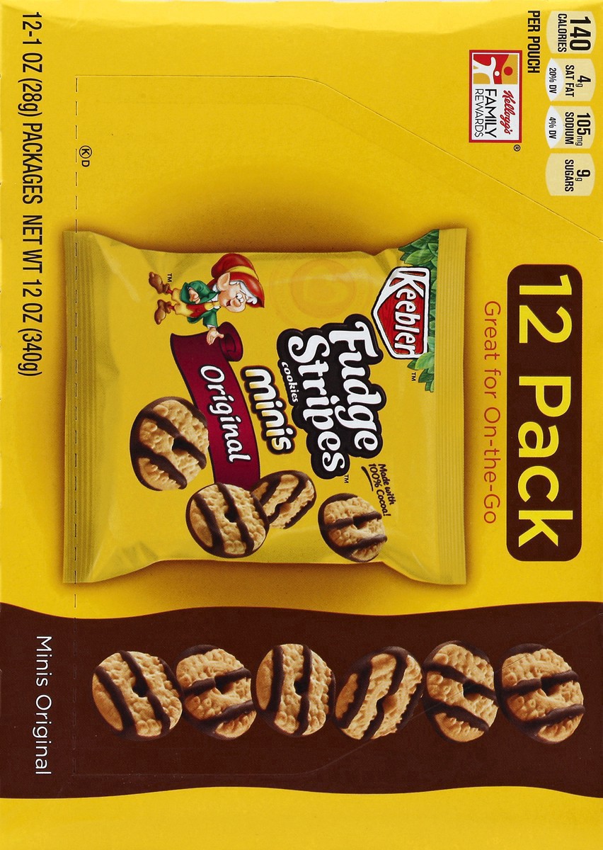 slide 18 of 19, Keebler Fudge Stripes Minis Original Cookies - 12ct, 12 ct