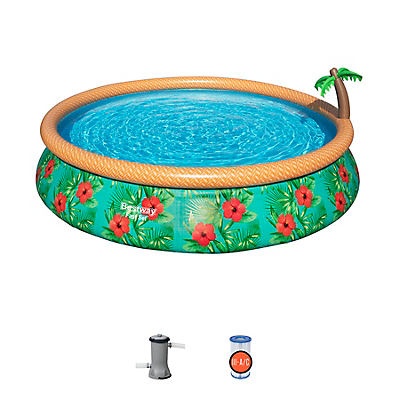 slide 1 of 1, Bestway H2O Go! Fast Set Paradise Palms Pool, 1 ct