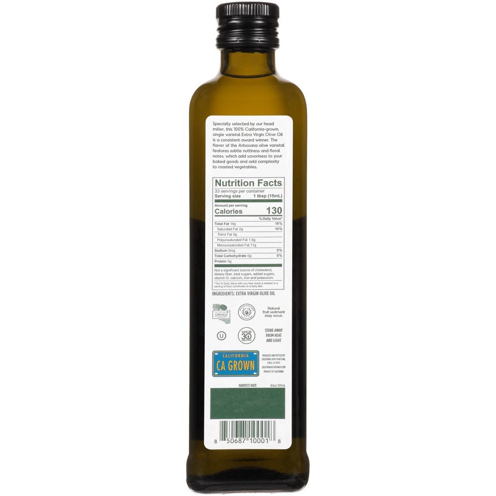 slide 12 of 21, California Olive Ranch Arbosana Complex & Nutty Extra Virgin Olive Oil 16.9 Fl. Oz. Bottle, 16.9 fl oz