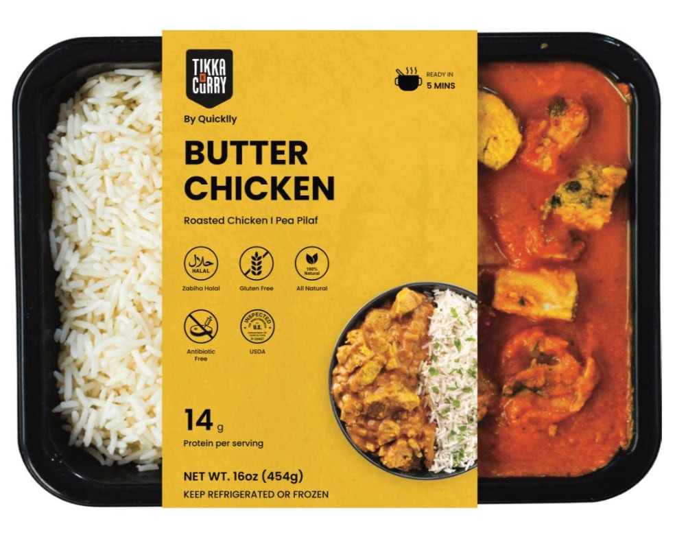 slide 1 of 1, Just Born Just Butter Chicken, 16 oz