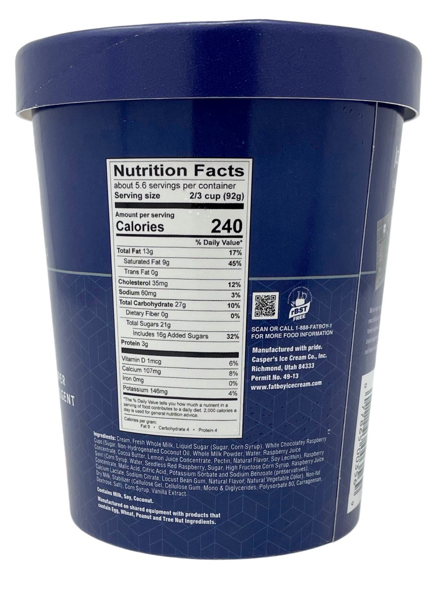 slide 3 of 5, Fat Boy Raspberry Ice Cream 30 Oz, 30 oz