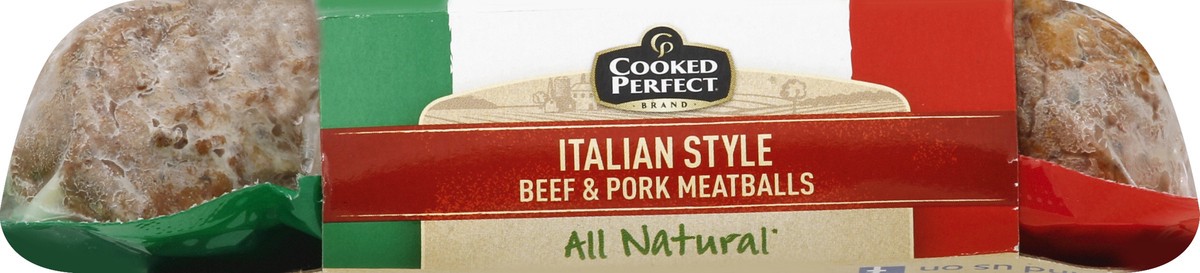 slide 5 of 5, Cooked Perfect Fresh Meatballs -  Italian Style Beef & Pork, 12 oz