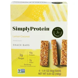 Simply Protein Lemon Coconut Crispy Snack Bars, 4 Pack