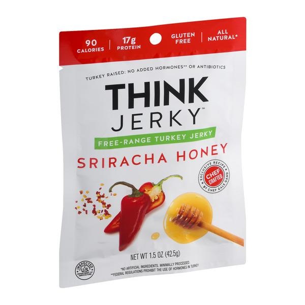 slide 1 of 1, Think Jerky Sriracha Honey, 1.5 oz