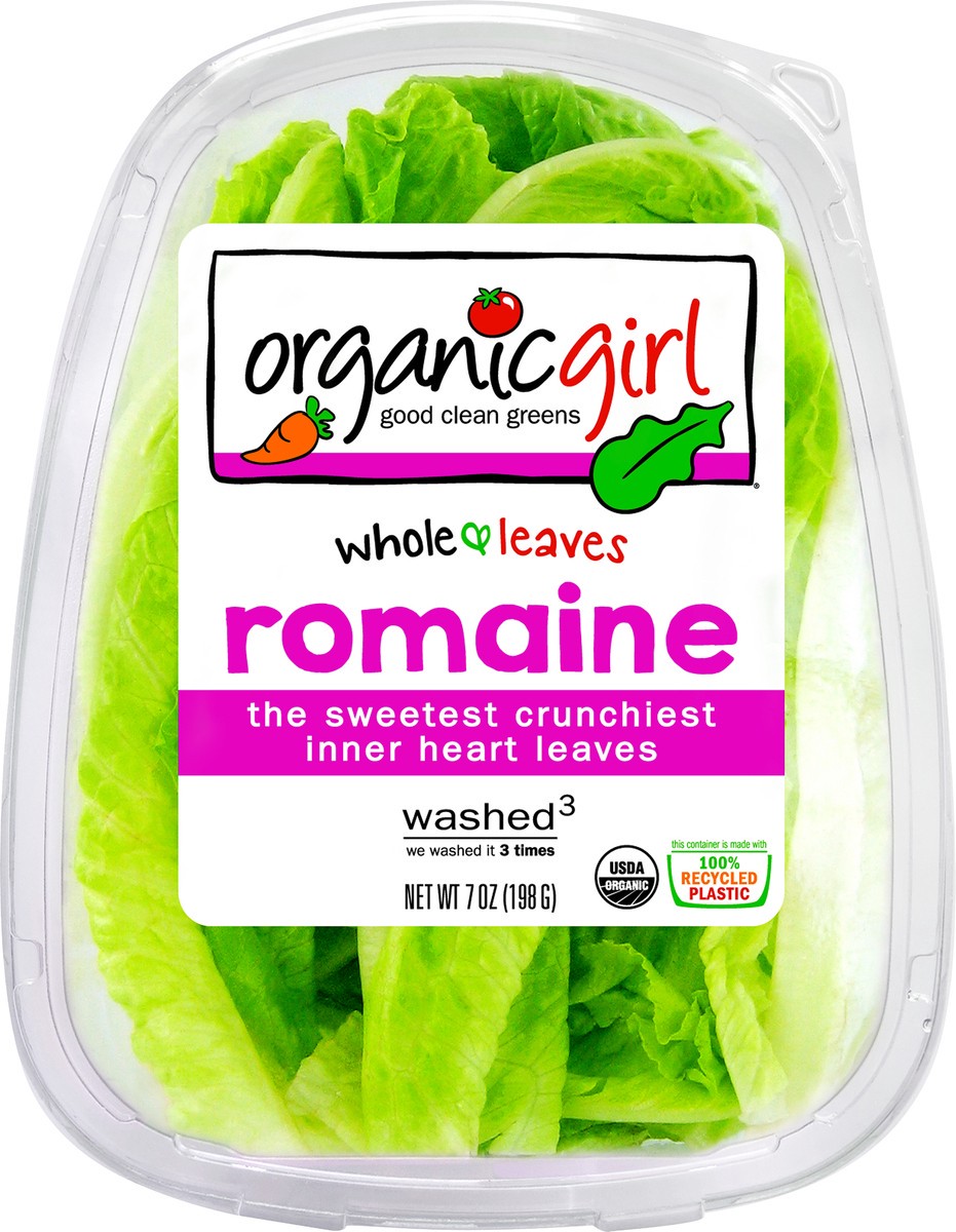 slide 2 of 3, Organic Girl Organic Girl Romaine Heart Leaves, 7 oz