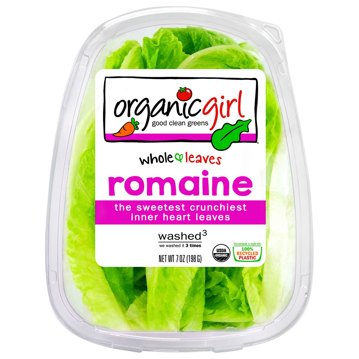 slide 1 of 3, Organic Girl Organic Girl Romaine Heart Leaves, 7 oz