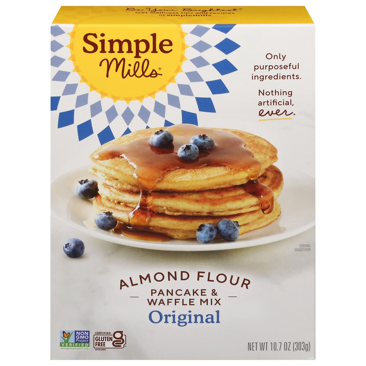 slide 1 of 14, Simple Mills Almond Flour Original Pancake & Waffle 10.7 oz, 10.7 oz