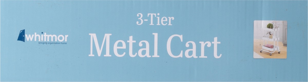 slide 7 of 9, Whitmor 3-Tier Metal Cart - White, 1 ct