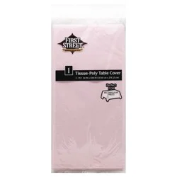 First Street Fs/Artsty Class Pink Tissue Poly Tablecover 54X100