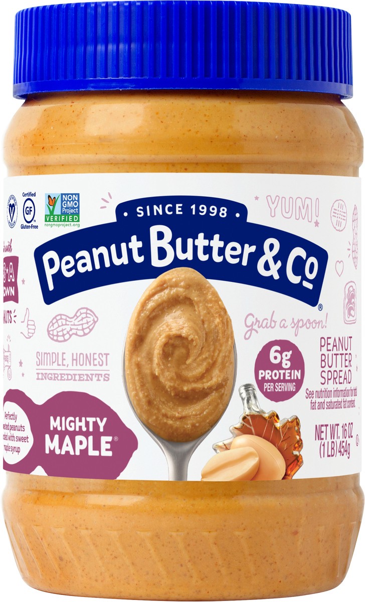 slide 6 of 10, Peanut Butter & Co. Mighty Maple Peanut Butter Spread 16 oz. Jar, 16 oz