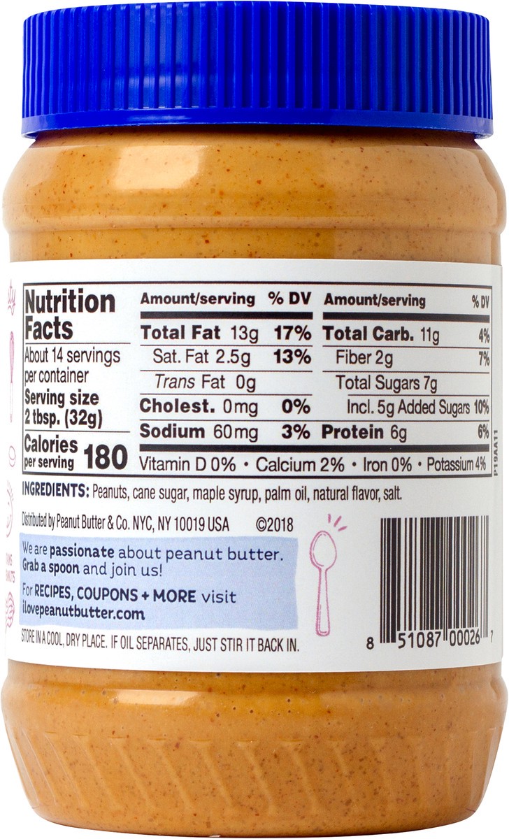 slide 4 of 10, Peanut Butter & Co. Mighty Maple Peanut Butter Spread 16 oz. Jar, 16 oz