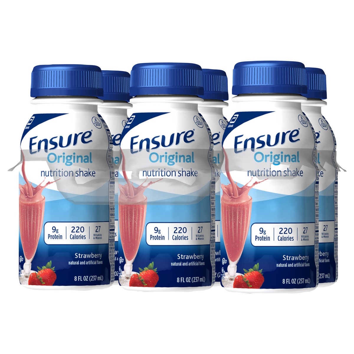 slide 3 of 4, Ensure Original Nutrition Shake Strawberry Ready-to-Drink - 6 ct; 8 fl oz, 6 ct; 8 fl oz