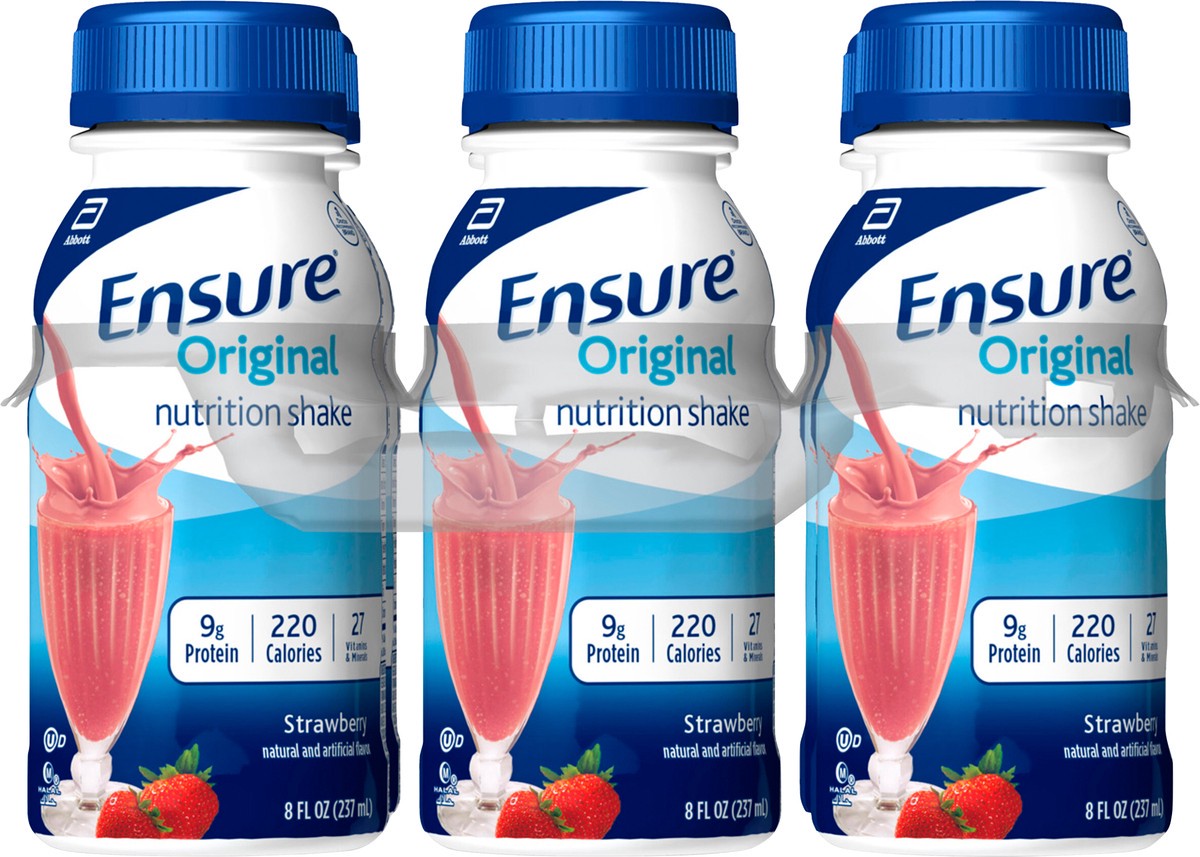 slide 2 of 4, Ensure Original Nutrition Shake Strawberry Ready-to-Drink - 6 ct; 8 fl oz, 6 ct; 8 fl oz