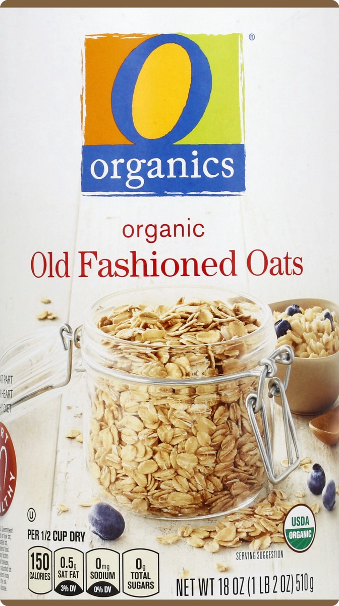 slide 4 of 7, O Organics Oats, Organic, Old Fashioned, 18 oz
