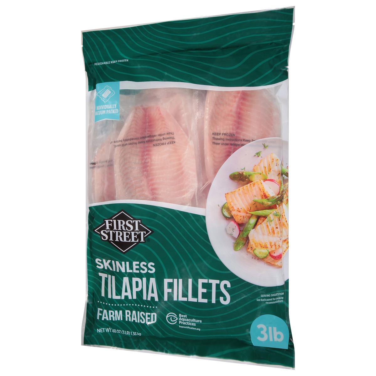 slide 2 of 4, First Street Great America Tilapia, 3 lb