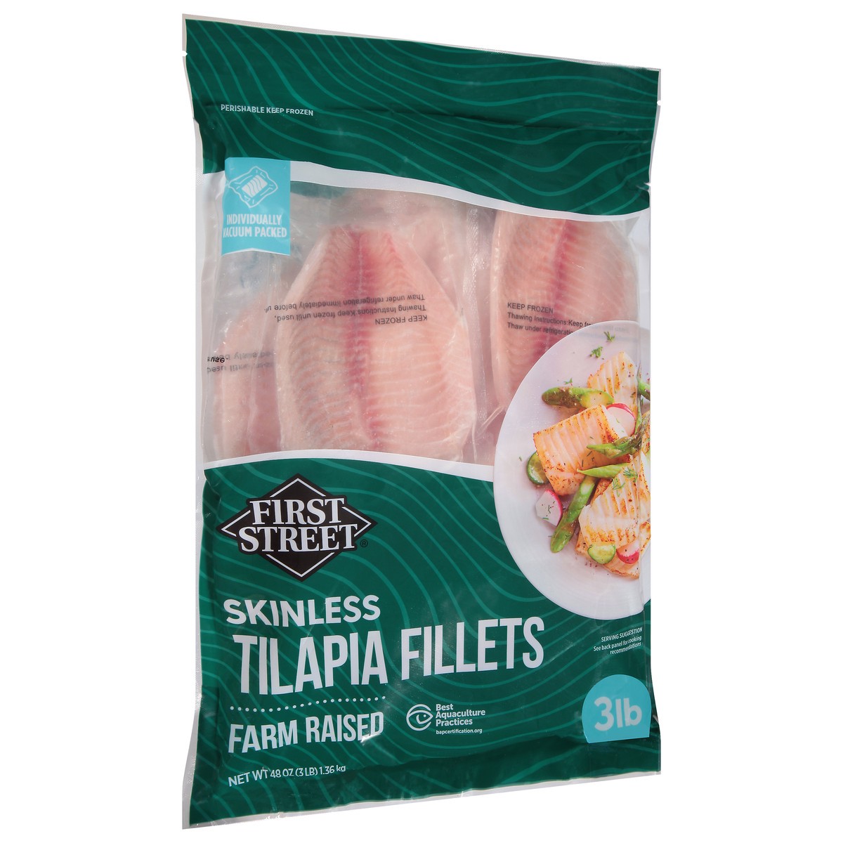 slide 4 of 4, First Street Great America Tilapia, 3 lb