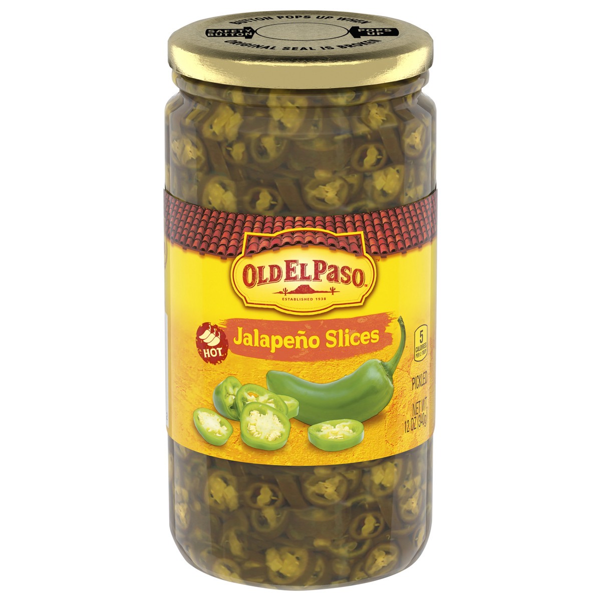 slide 2 of 13, Old El Paso Hot Pickled Jalapeño Slices, 12 oz., 12 oz