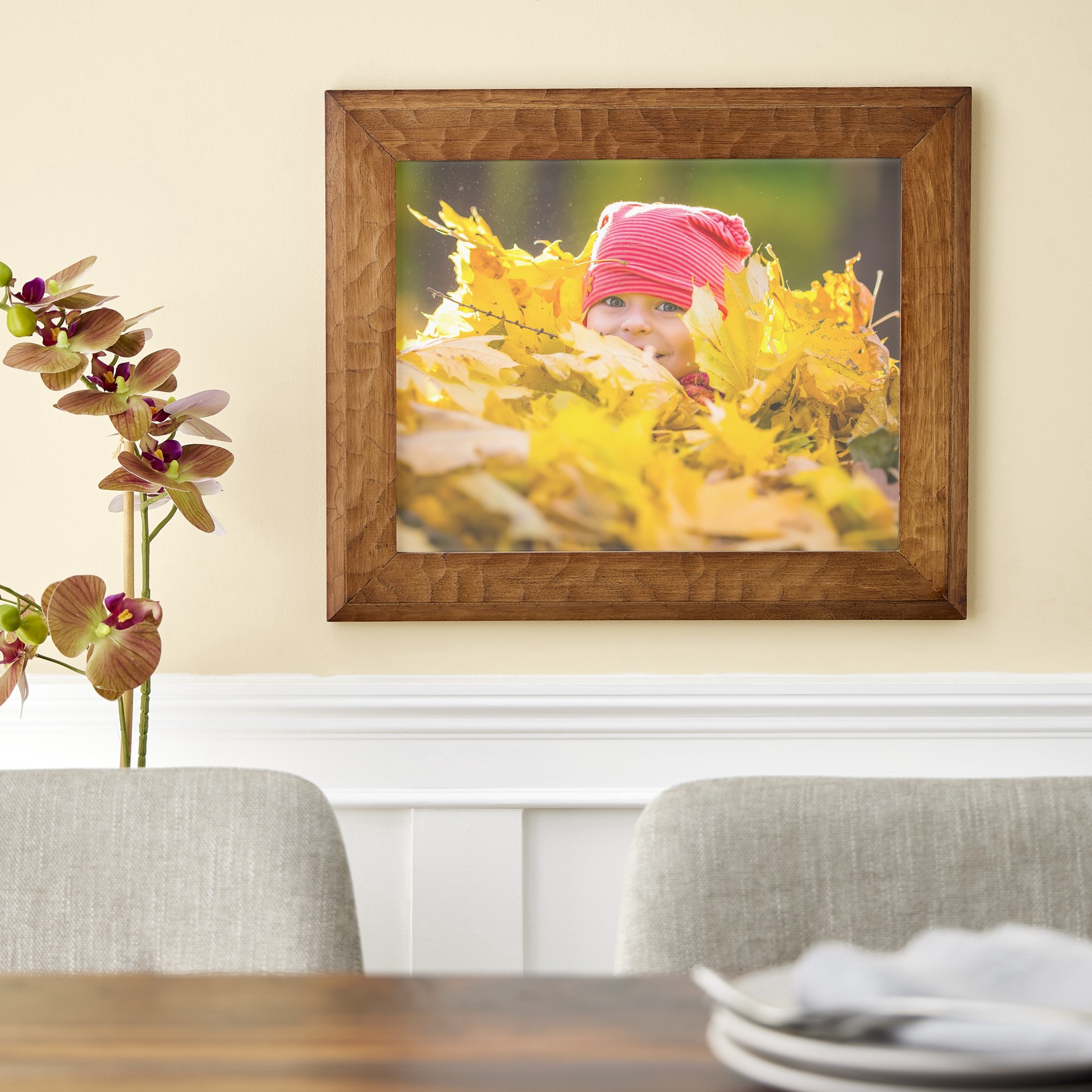 slide 4 of 4, Home 11" X 14" Walnut Hammered Frame By Studio Decor, 11 in x 14 in