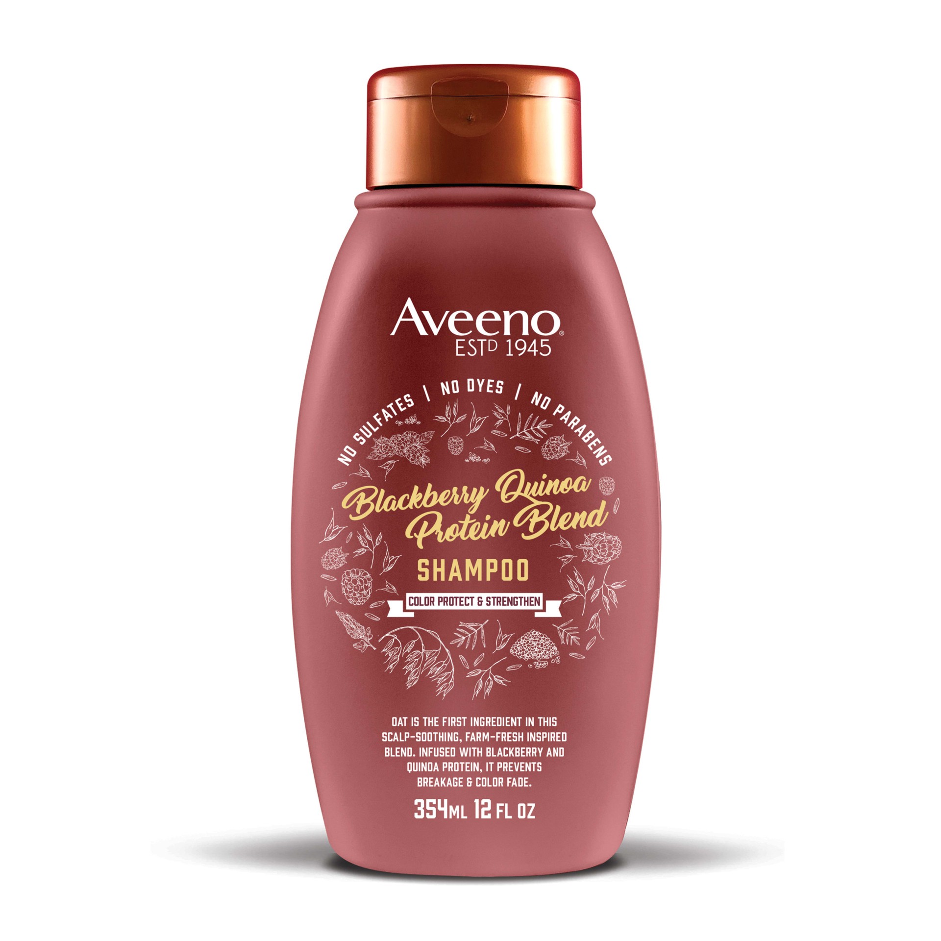 slide 5 of 5, Aveeno Scalp Soothing Blackberry Quinoa Protein Blend Shampoo, 12 Fl. Oz, 354 ml