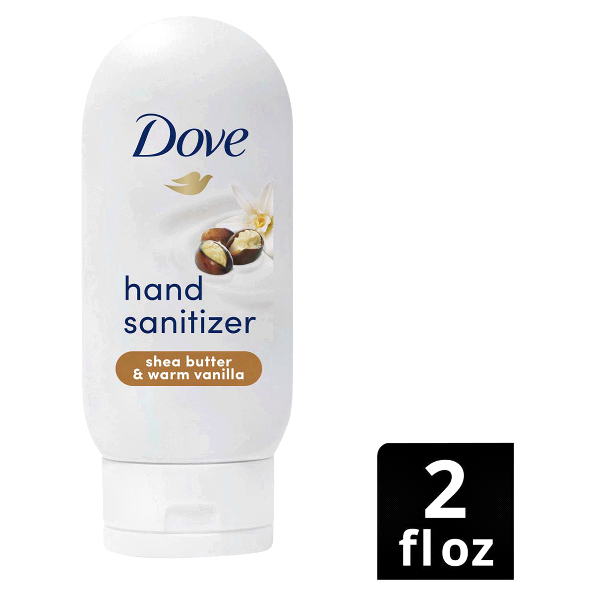 slide 1 of 1, Dove Nourishing Hand Sanitizer - Shea Butter and Warm Vanilla, 2 fl oz