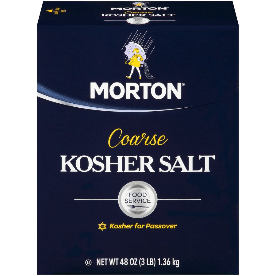 slide 1 of 8, Morton Coarse Kosher Salt, 48 oz