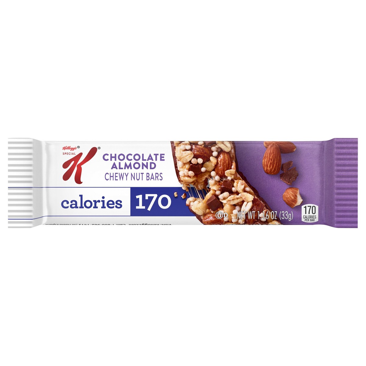 slide 4 of 8, Special K Kellogg's Special K Chewy Breakfast Bars, Chocolate Almond, 1.16 oz, 1.16 oz