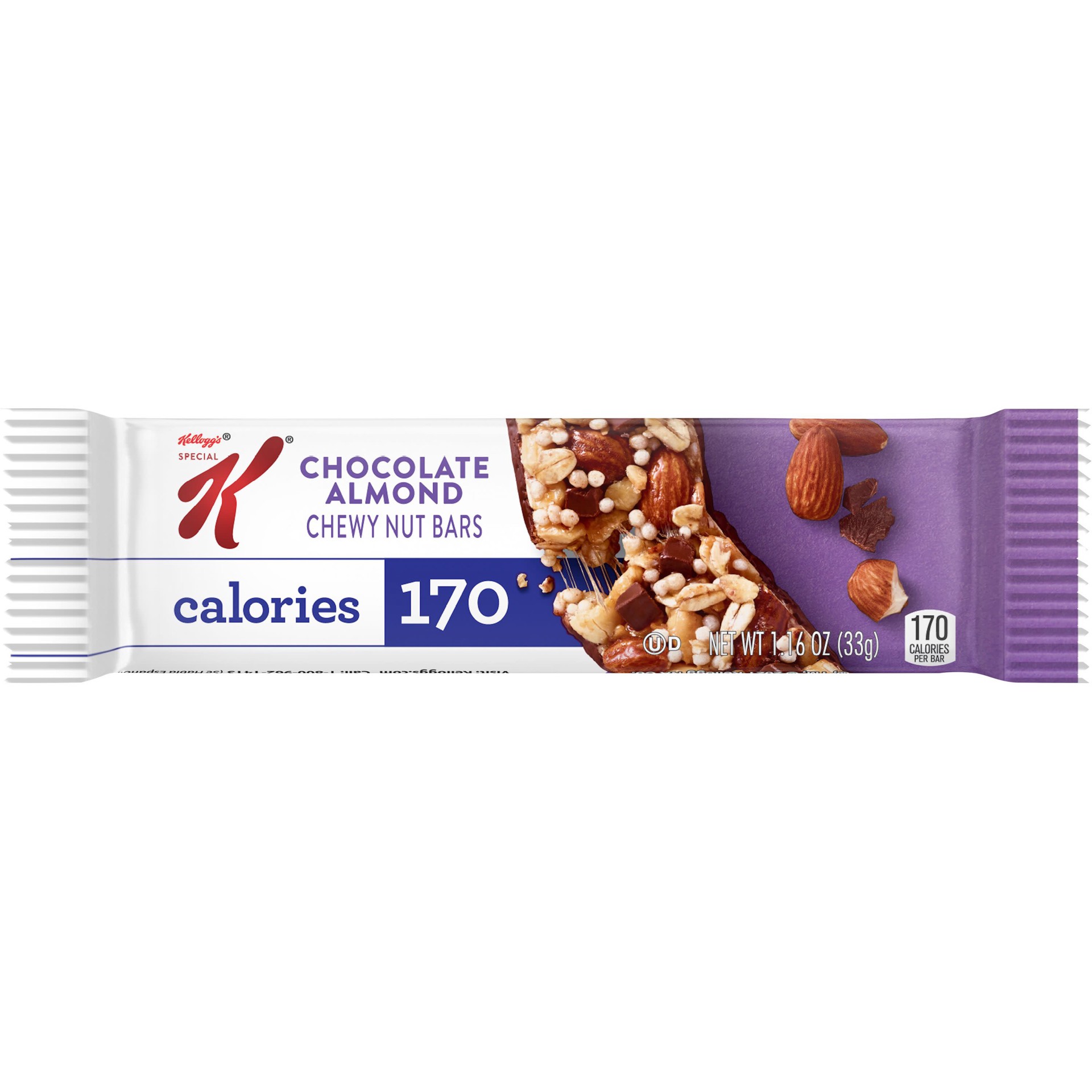 slide 1 of 8, Special K Kellogg's Special K Chewy Breakfast Bars, Chocolate Almond, 1.16 oz, 1.16 oz